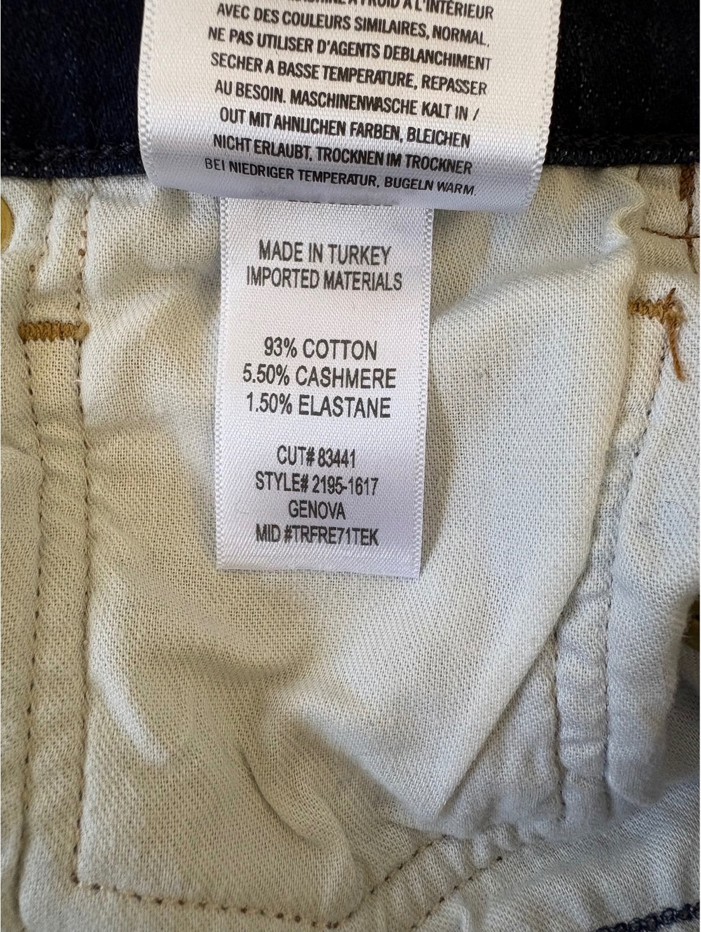 NWOT Citizens of Humanity Genova Bootcut Jeans Dark Wash Cashmere Blend Size 27 - Picture 9 of 9
